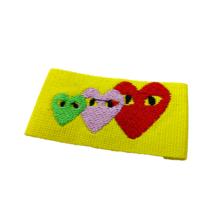 Colorful Custom Logo Neck Tags, Satin Garment Labels, Organic Cotton Patches