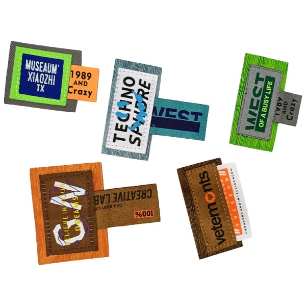 Wholesale High Quality Custom Printed Cotton Labels Garment Clothing Woven Printed Patches