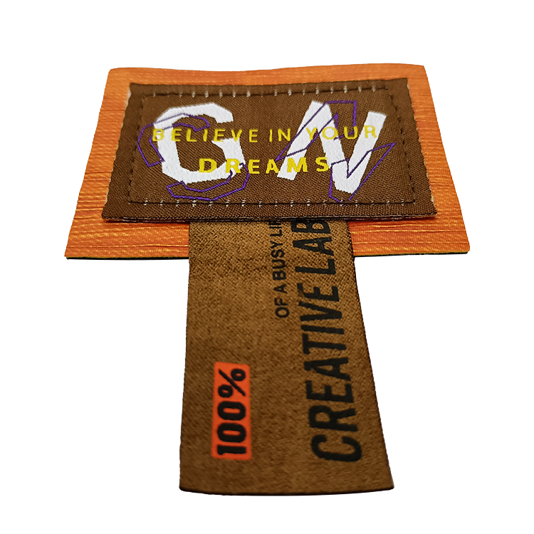 Wholesale High Quality Custom Printed Cotton Labels Garment Clothing Woven Printed Patches