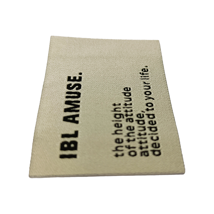 Custom Garment Organic Cotton High Density Quality Plain Ultrasonic Fold Size Woven Patch shirt Hem tags label for Clothing