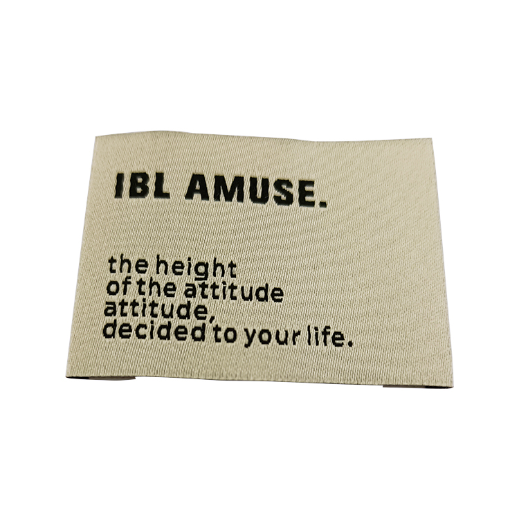 Custom Garment Organic Cotton High Density Quality Plain Ultrasonic Fold Size Woven Patch shirt Hem tags label for Clothing
