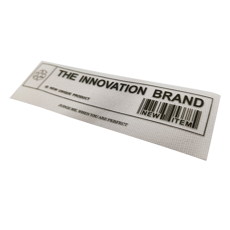 White English self-designed customized personalized woven label LOGO