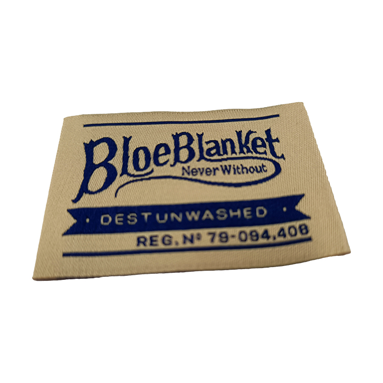 Custom Logo T Shirt Jeans Bag Cloth Neck Fabric Clothing