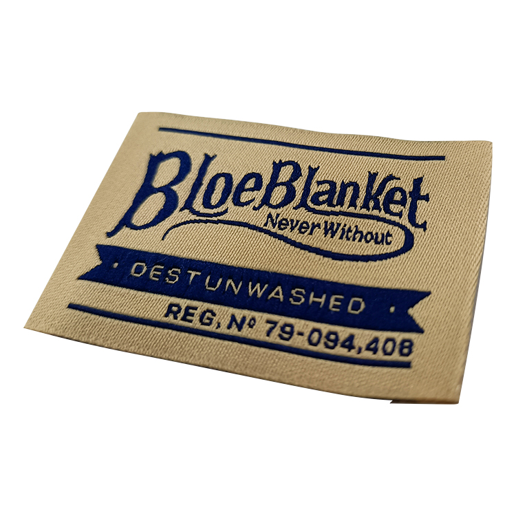 Custom Logo T Shirt Jeans Bag Cloth Neck Fabric Clothing