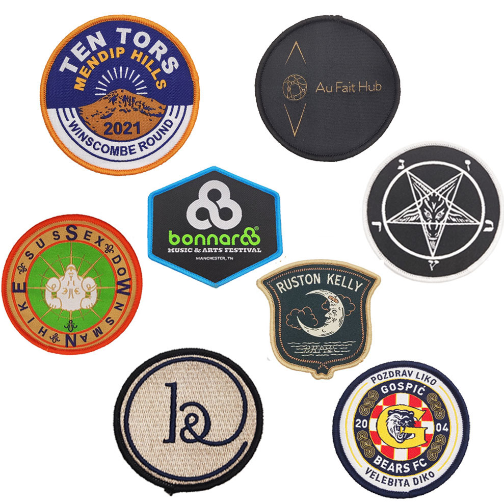 Funny Patches Customized Design Iron On Woven Embroidery Patches For Clothing woven patch label