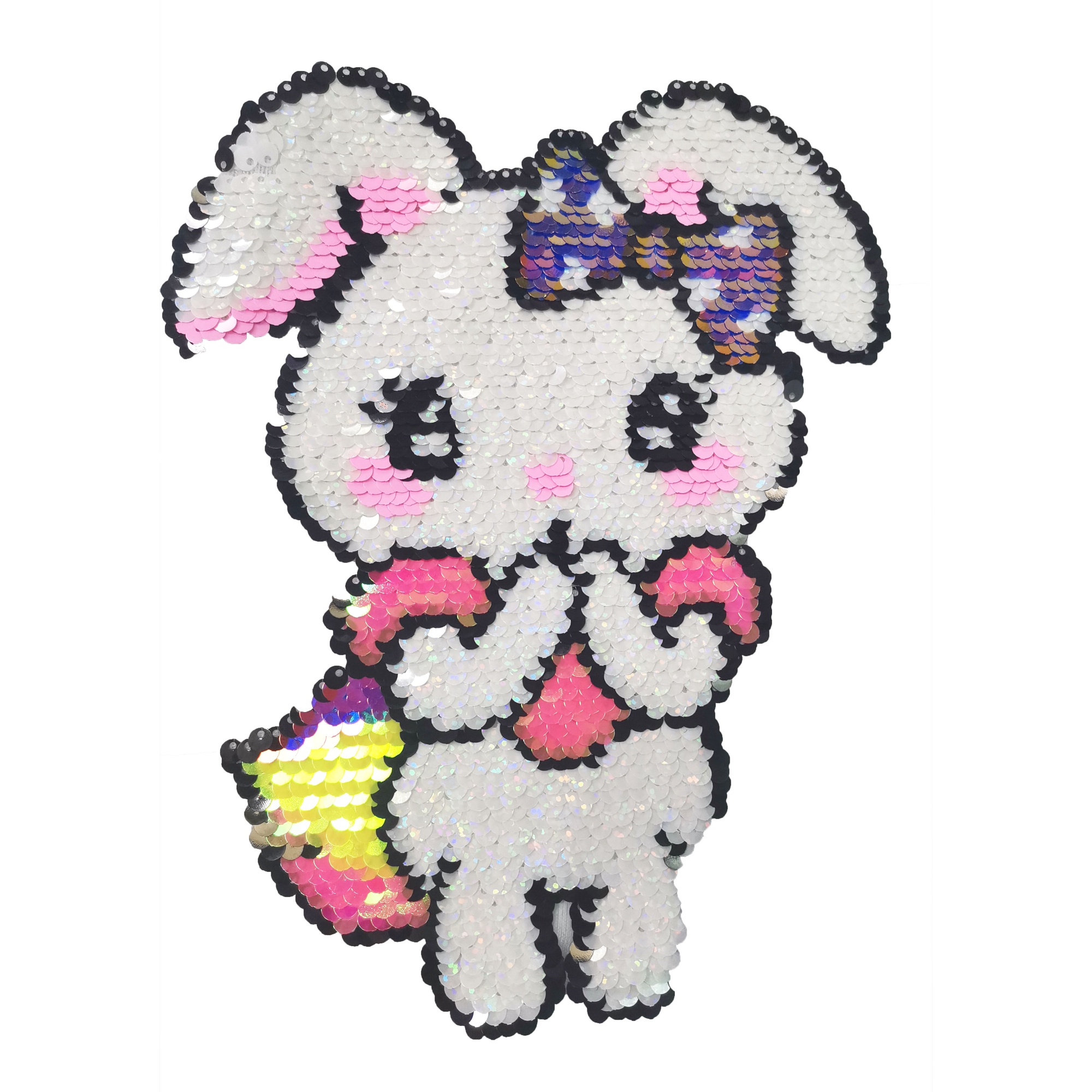Cute Rabbit Animal Sequin Embroidery Patch Sequin Patch Suitable for Clothes and Pants