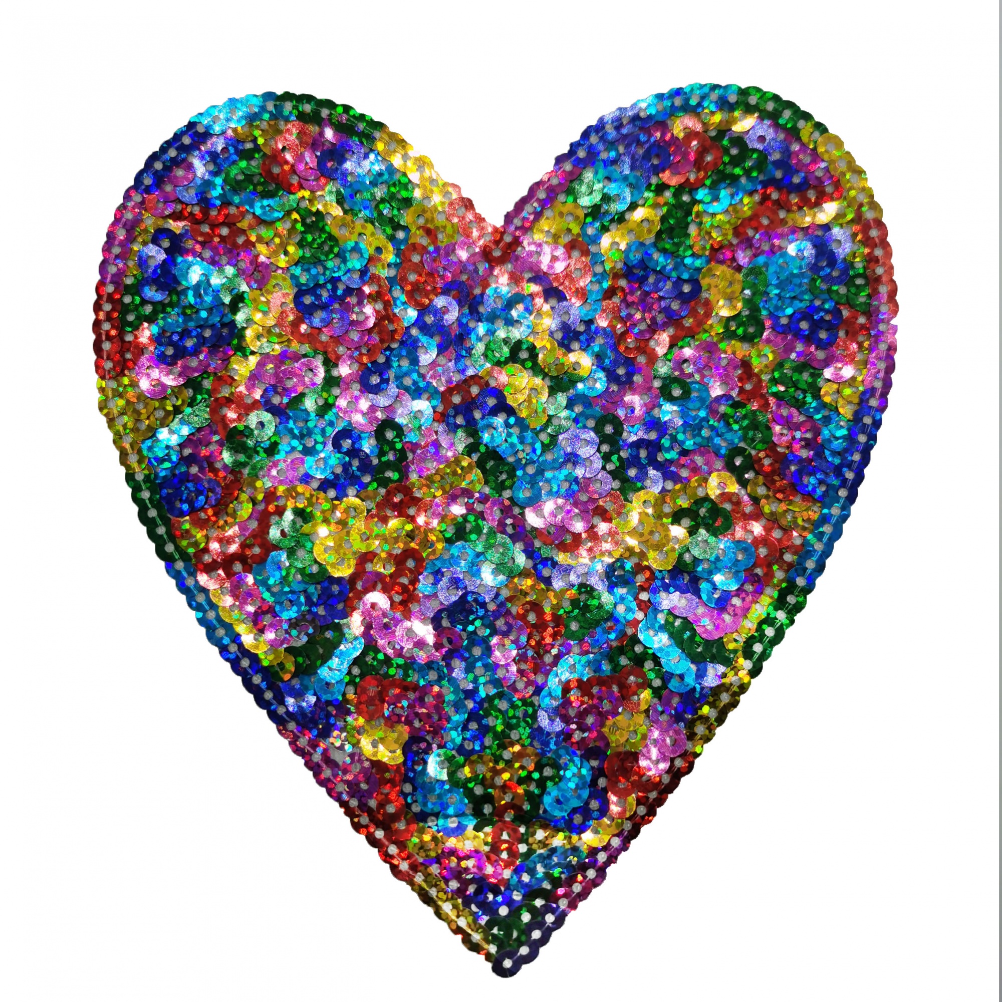 Colorful Love Pattern Sequins Embroidered Sequins Patches DIY Clothing Accessories