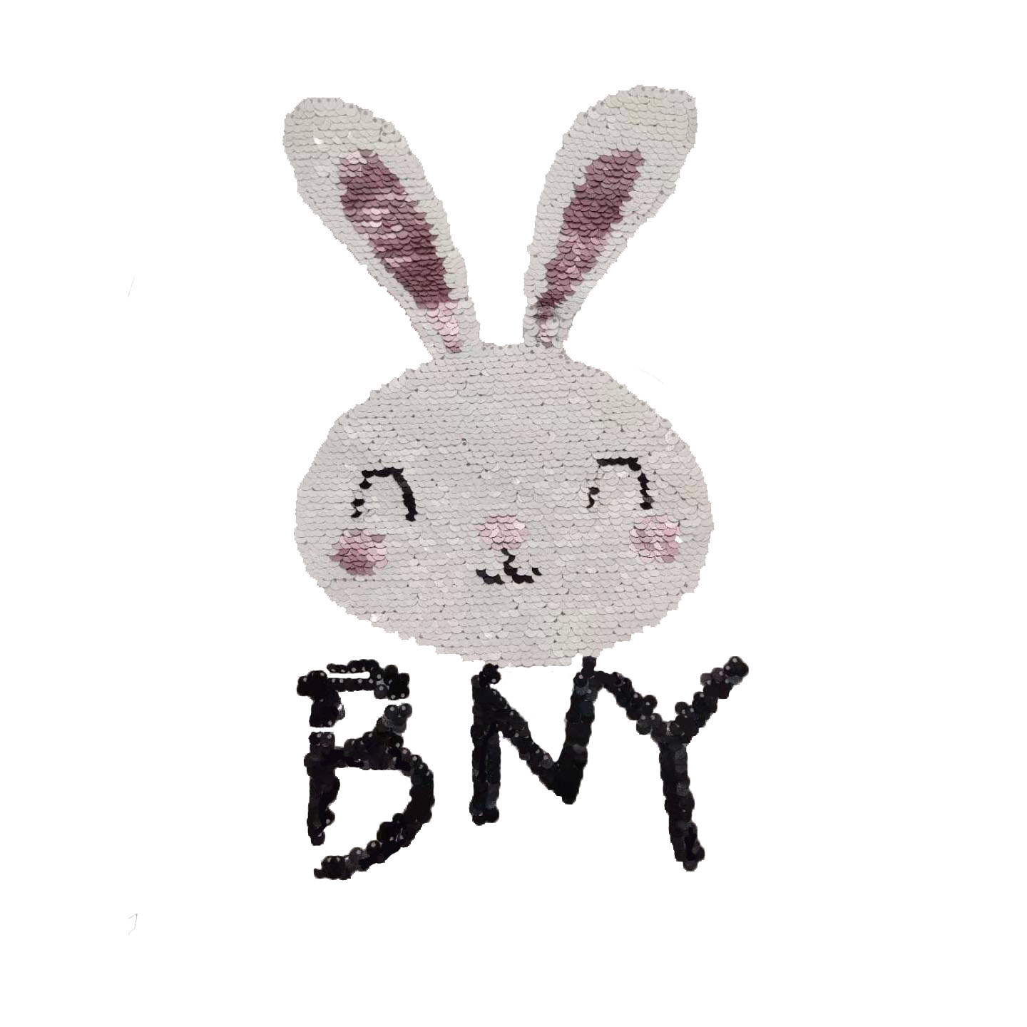 Cute Rabbit Colorful Sequin Embroidery Patch for DIY Custom Clothing