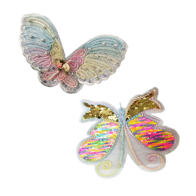 Romantic Butterfly Animal Sequin Patches Beads Patches DIY Clothing Accessories