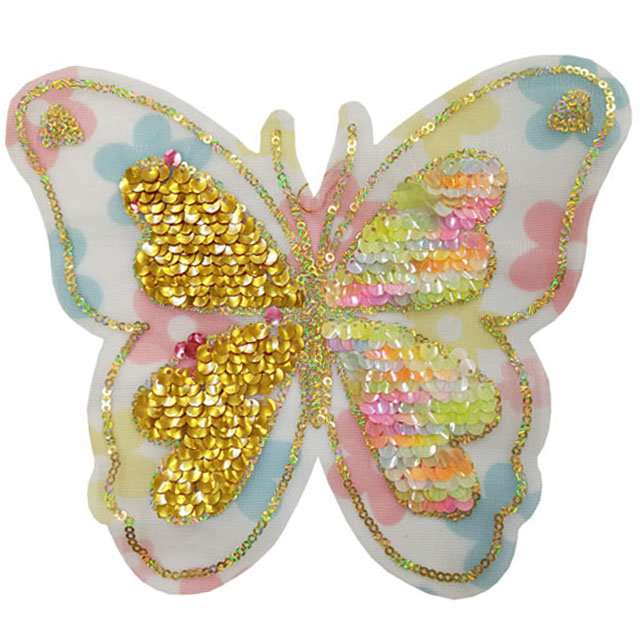Romantic Butterfly Animal Sequin Patches Beads Patches DIY Clothing Accessories