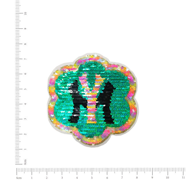 Brand Logo Embroidery Patches Sequin Embroidered Iron on Patch for T Shirt