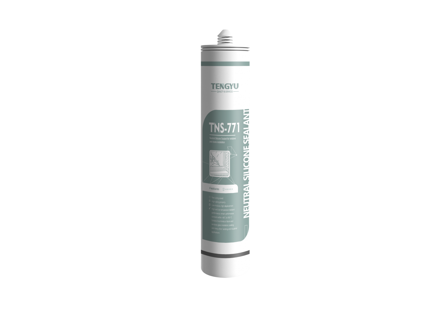 TNS-771 Neutral Silicone Sealant for Windows and Doors Installation