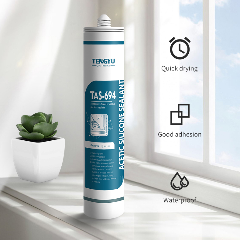TAS-694 Acetic Silicone Sealant for Windows and Doors Installation