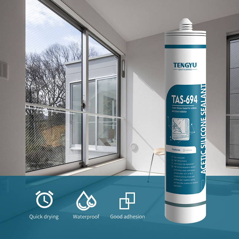 TAS-694 Acetic Silicone Sealant for Windows and Doors Installation