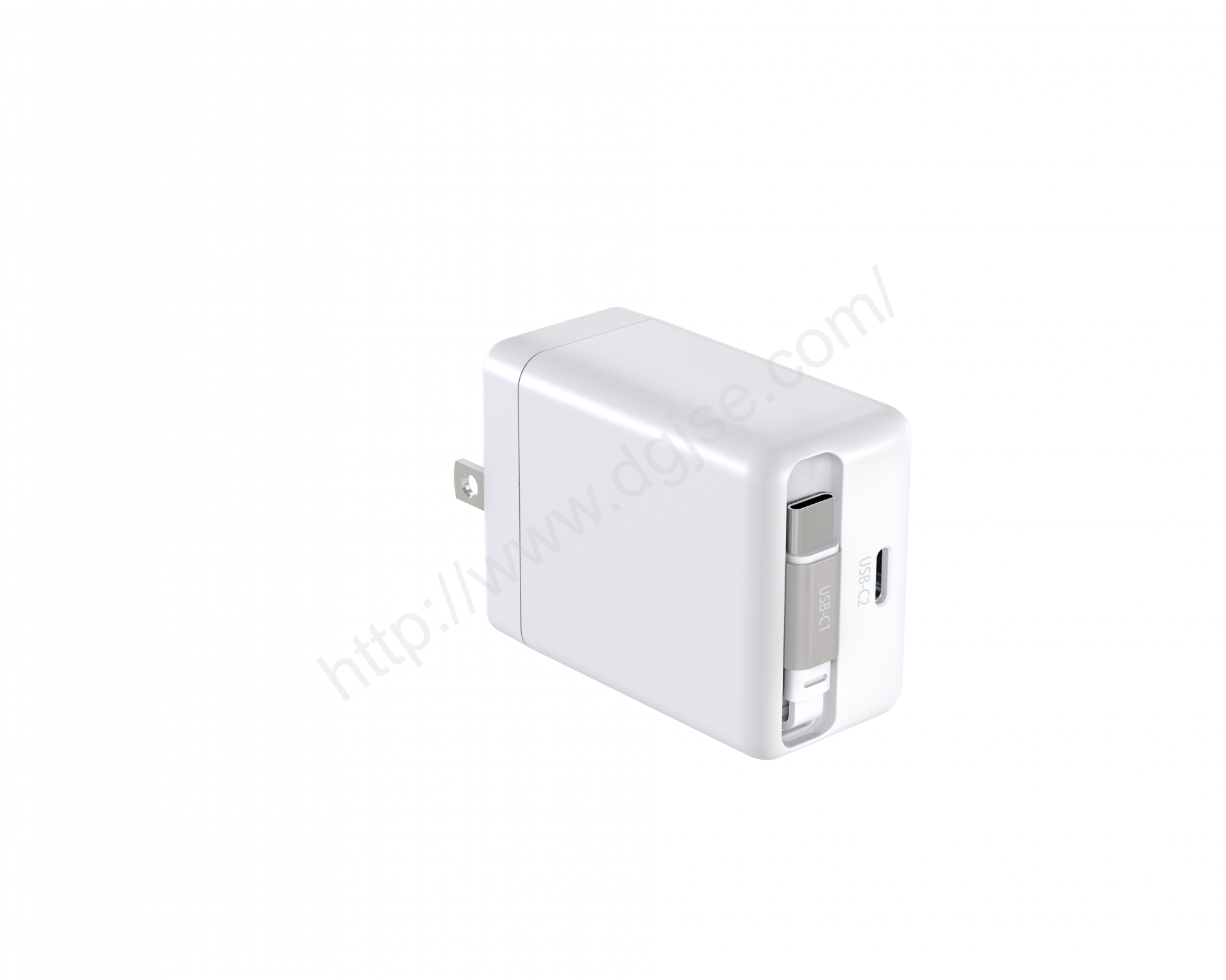 AC-GAN-149  35W充电器带 0.7米收线 USB-C 线材+USB-C 口 