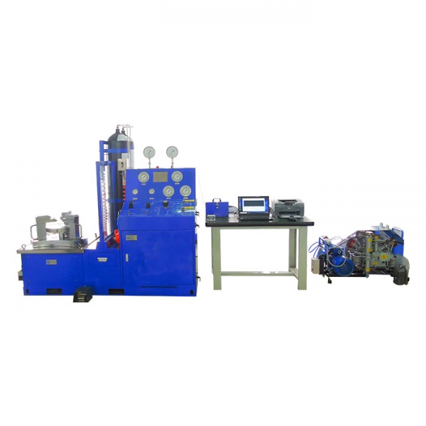 High flow gas and liquid test bench