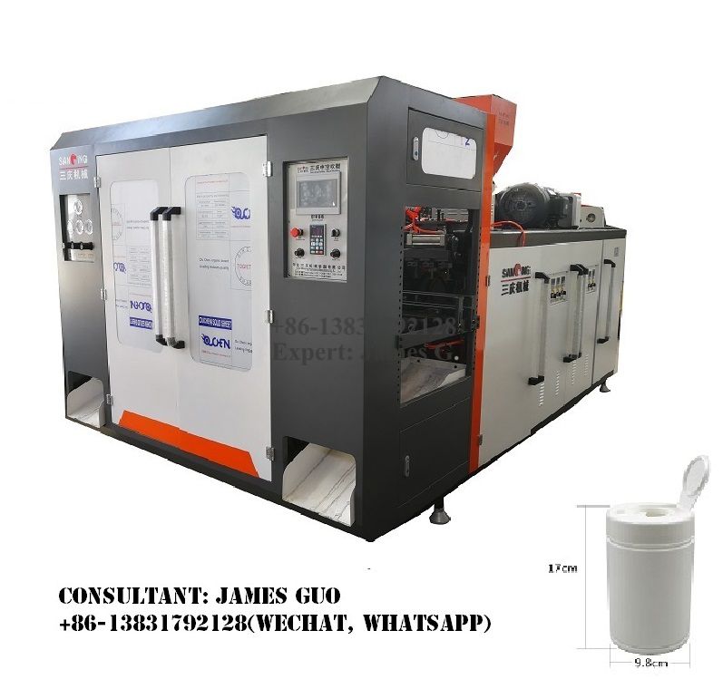 wet wipe canister bottle blowing machine