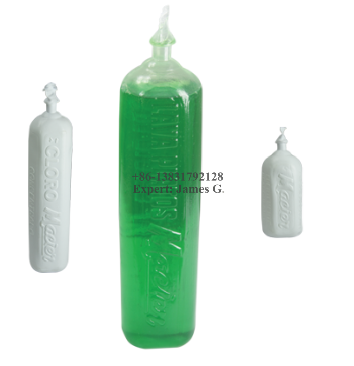 maquina para hacer potecitos de cloro, vanilla, shampoo, rinse 