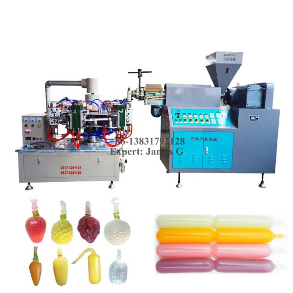 SQ-6 soft ice pop tubes & ice lolly tubes/ice stick tubes/ ice pop bottles/ jelly pops blow molding machine, Fruit shapes, animal shapes, bottle making machine 