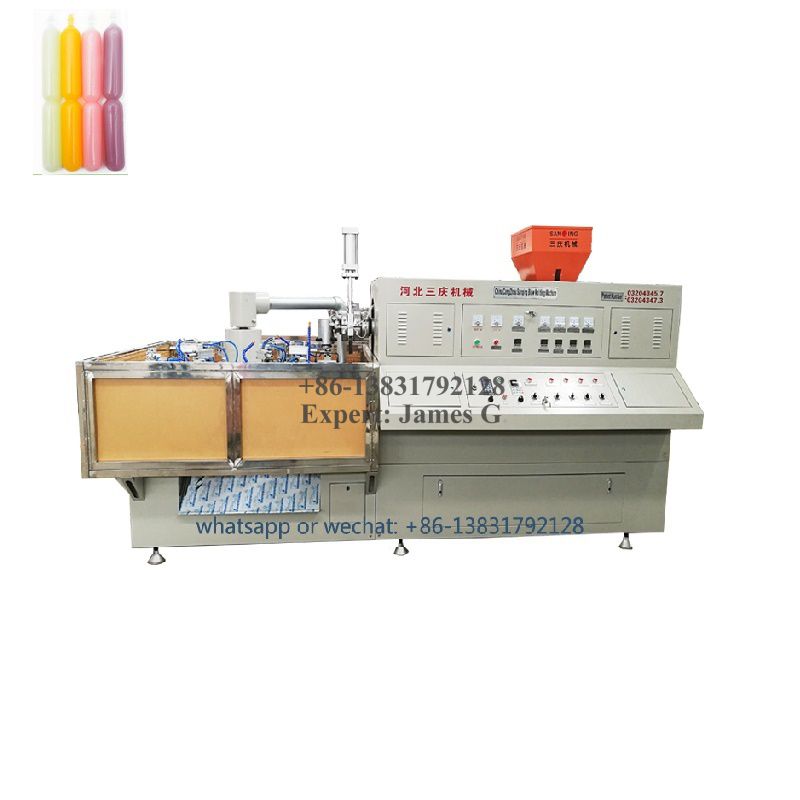 SQ-6 soft ice pop tubes & ice lolly tubes/ice stick tubes/ ice pop bottles/ jelly pops blow molding machine, Fruit shapes, animal shapes, bottle making machine 