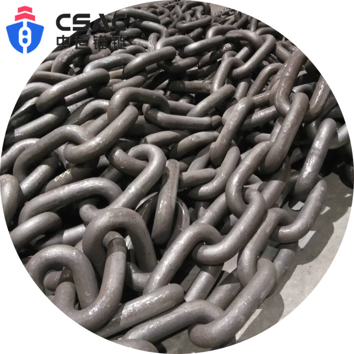 Black Painted Anchor chain For deep-sea wind power generation platform
