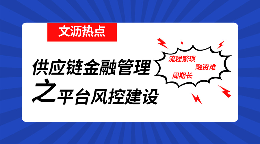 文沥供应链金融连载二十五：供应链金融平台之风控建设
