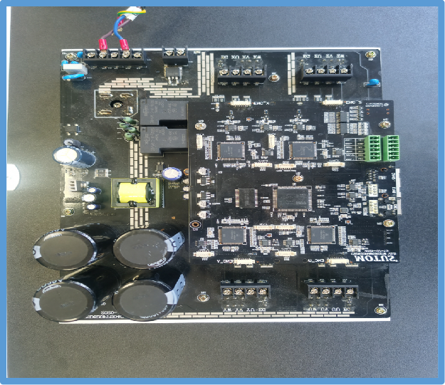 Flat drive and control integrated four-axis machine