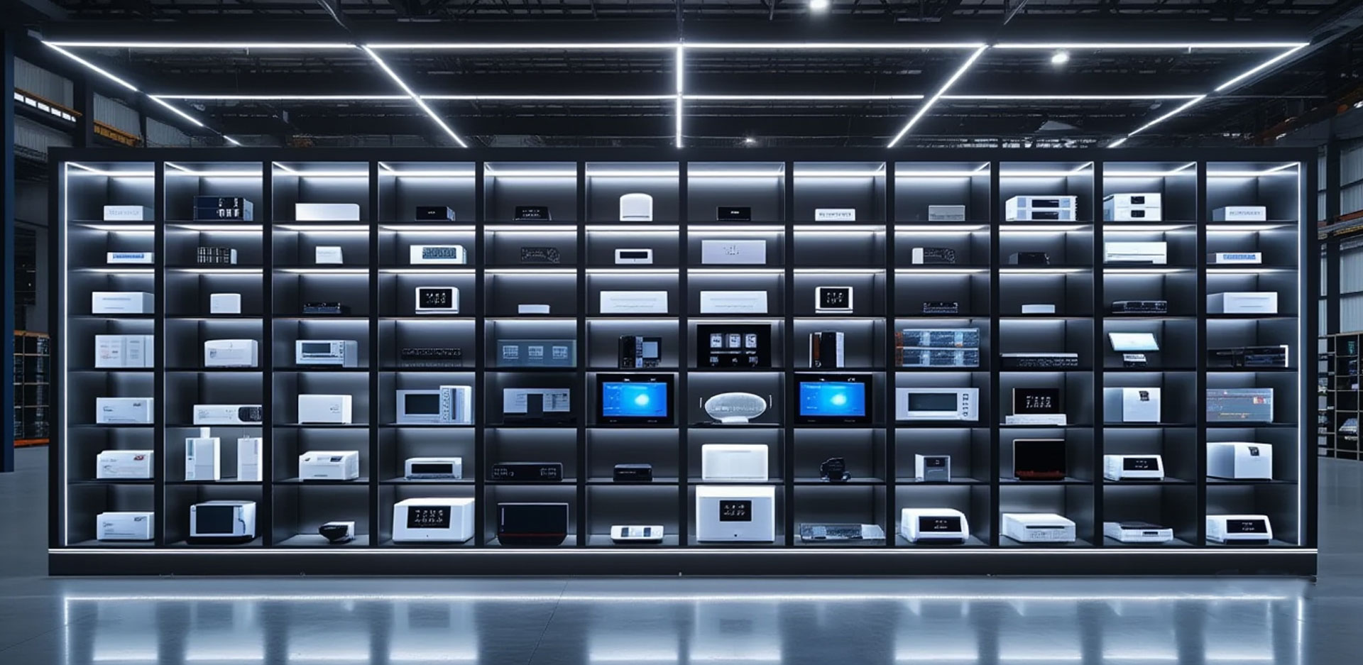 Electronic product shelves
