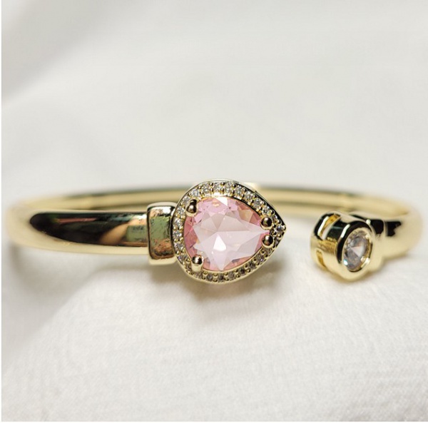 HBa150040 Ladia Jewelry 18K Gold Plated 3A Zircon Wholesale Bangle
