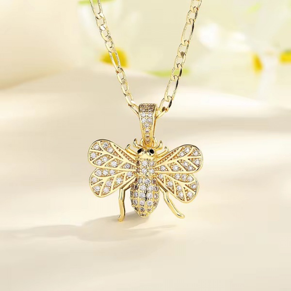 HAC1800593 Ladia Jewelry 18K Gold Plated 3A Zircon Wholesale Pendant Necklace
