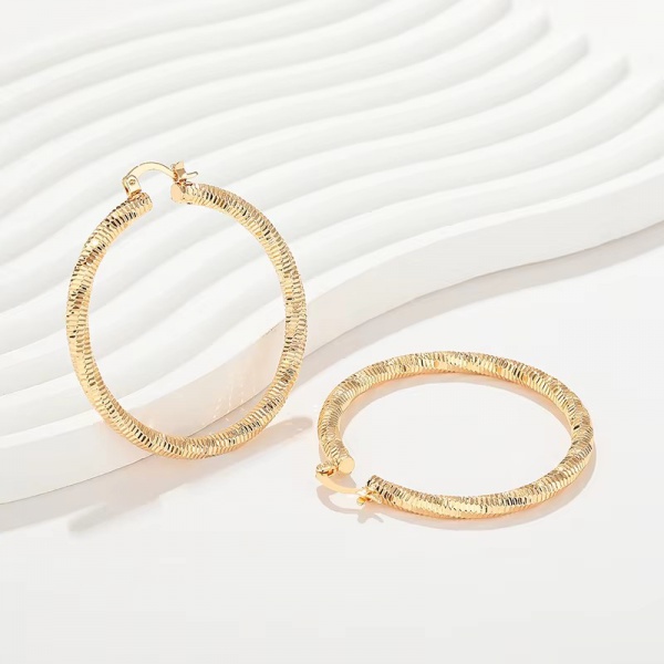 PHP7509126 Ladia Jewelry Linear Round Hoop Earring