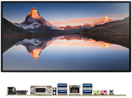 65-inch four-sided capacitive touch Windows all-in-one machine X86 structure, Win10 system, fourth-generation i5 8+128G