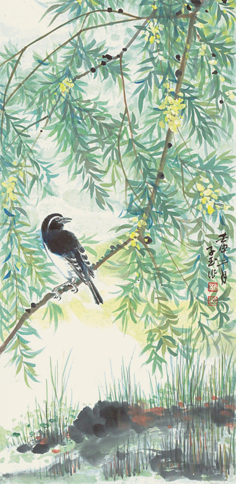 183  吴灏  鸣春图