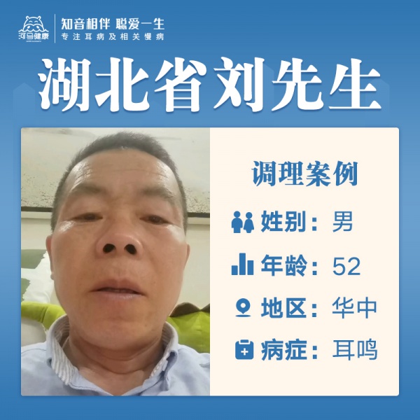 刘先生3519823突发耳鸣听力下降听不到声音、身体血糖高，还便秘