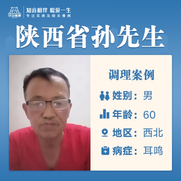 孙先生3851438左耳响5-6年，间接性，听力下降，记忆力减退，有口干