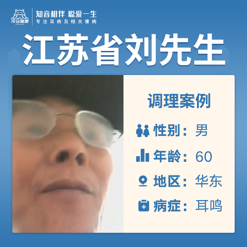 江苏省刘先生4056448患有耳鸣听力下降四五年了