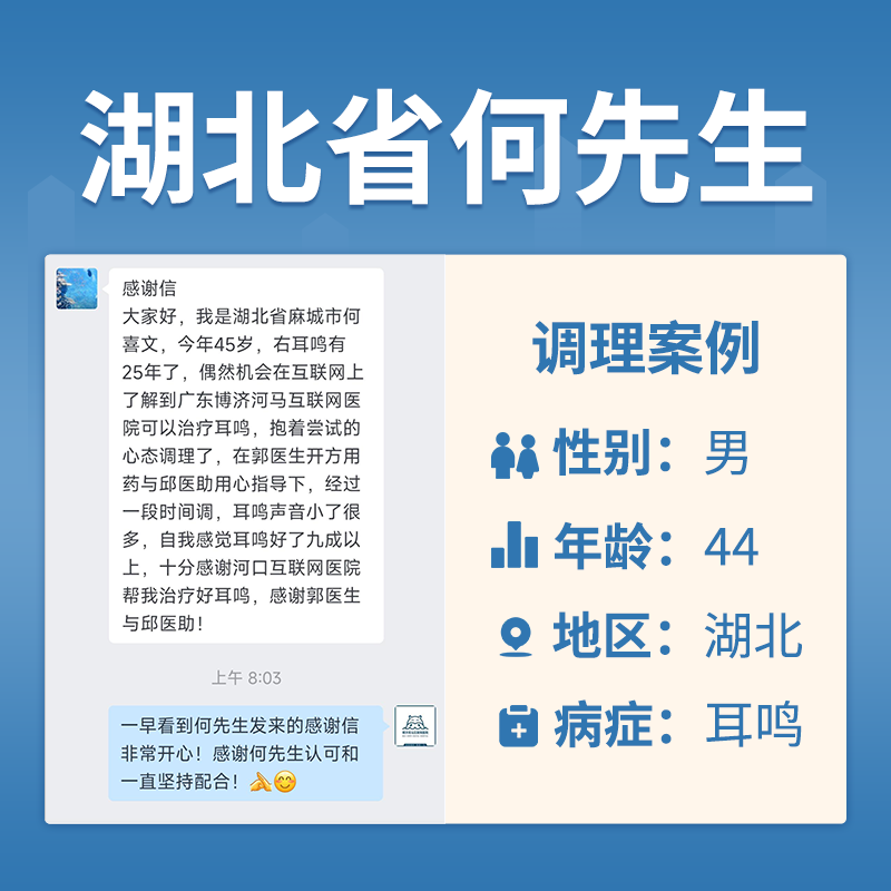 何喜文4042679右耳鸣有25年