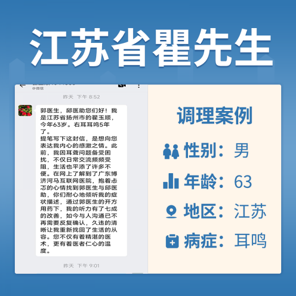 翟玉顺4044836右耳耳鸣5年