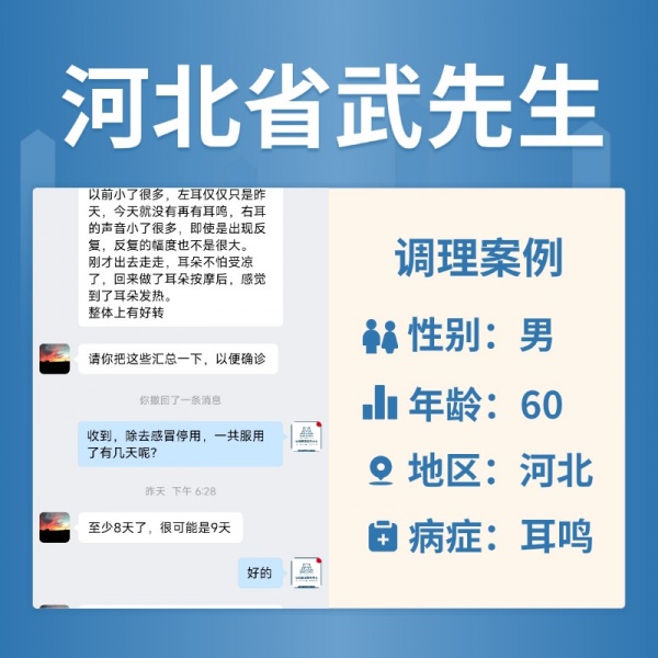 河北省 4063277 武先生 双耳耳鸣、耳部闷堵胀痛