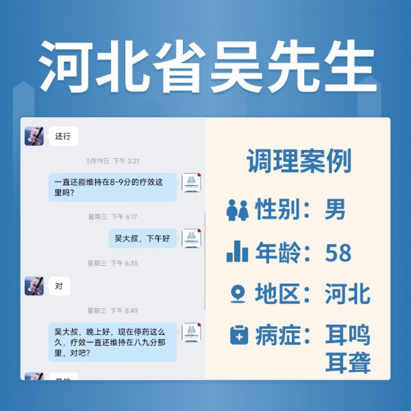 河北 3552482 吴先生耳鸣耳聋