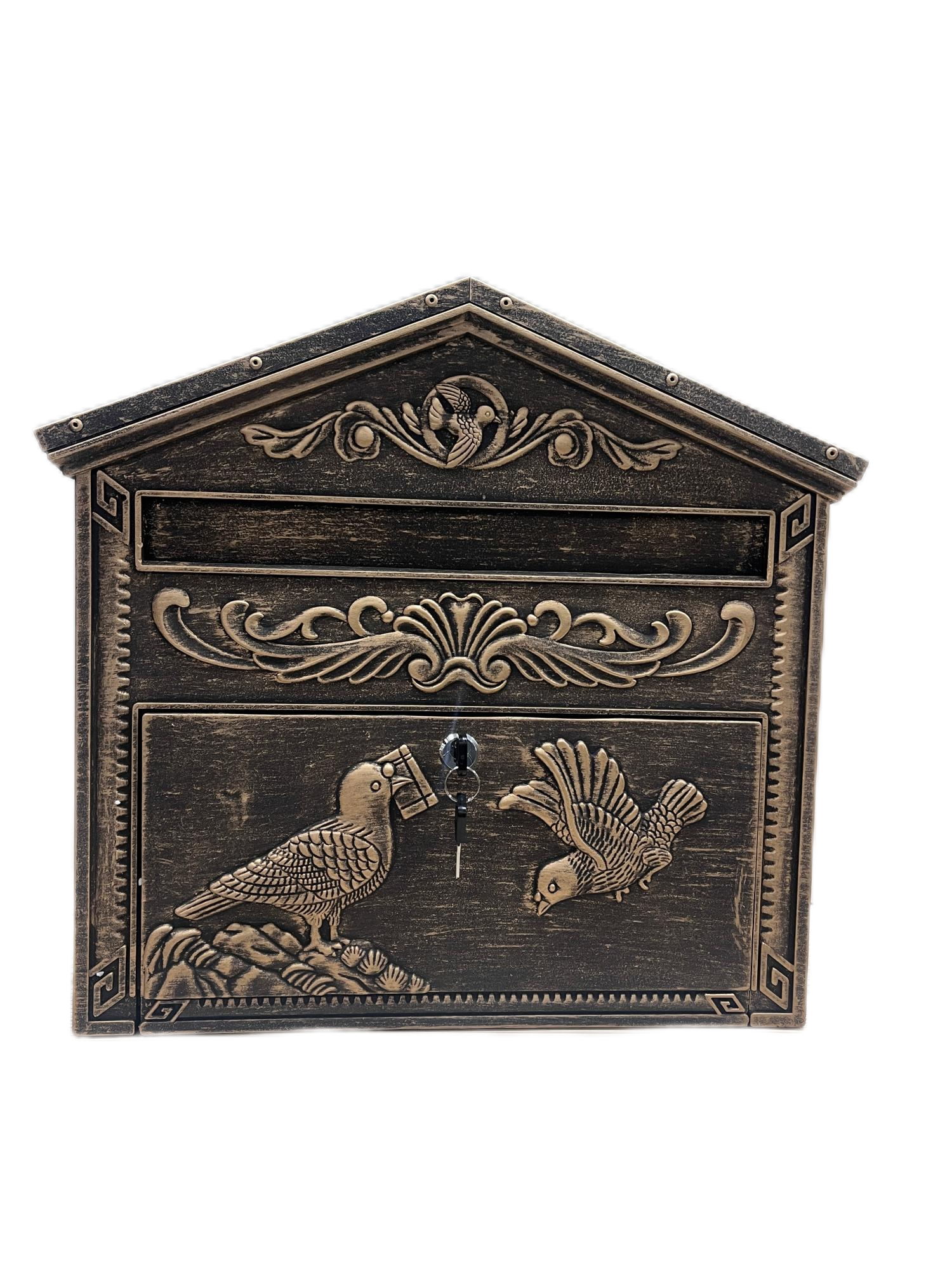 vintage style outdoor courtyard post box suggestion box Creative retro villa with locked mailbox