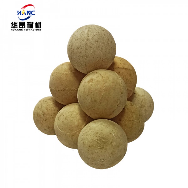 Low creep high alumina refractory ball