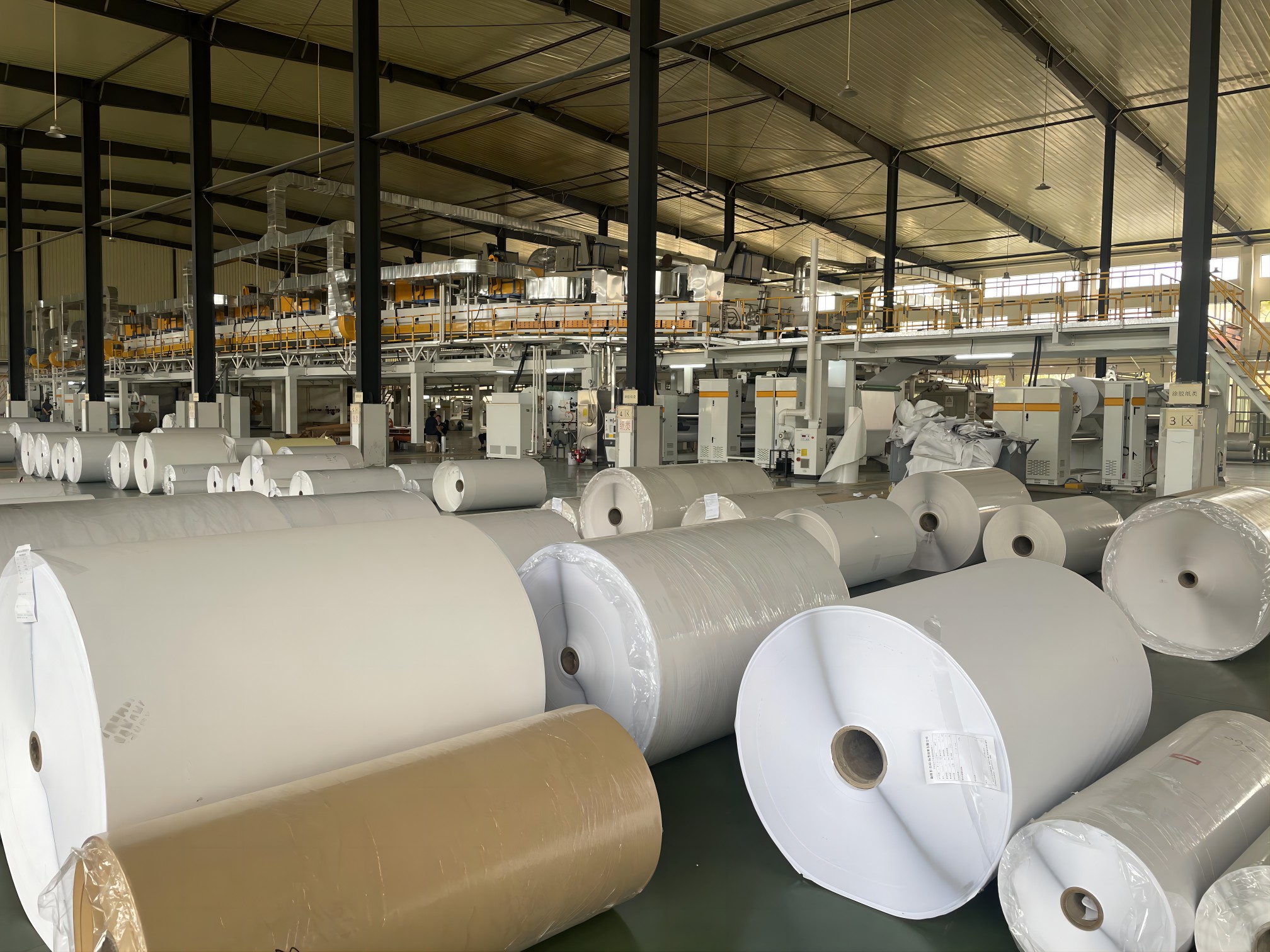 Label material coating