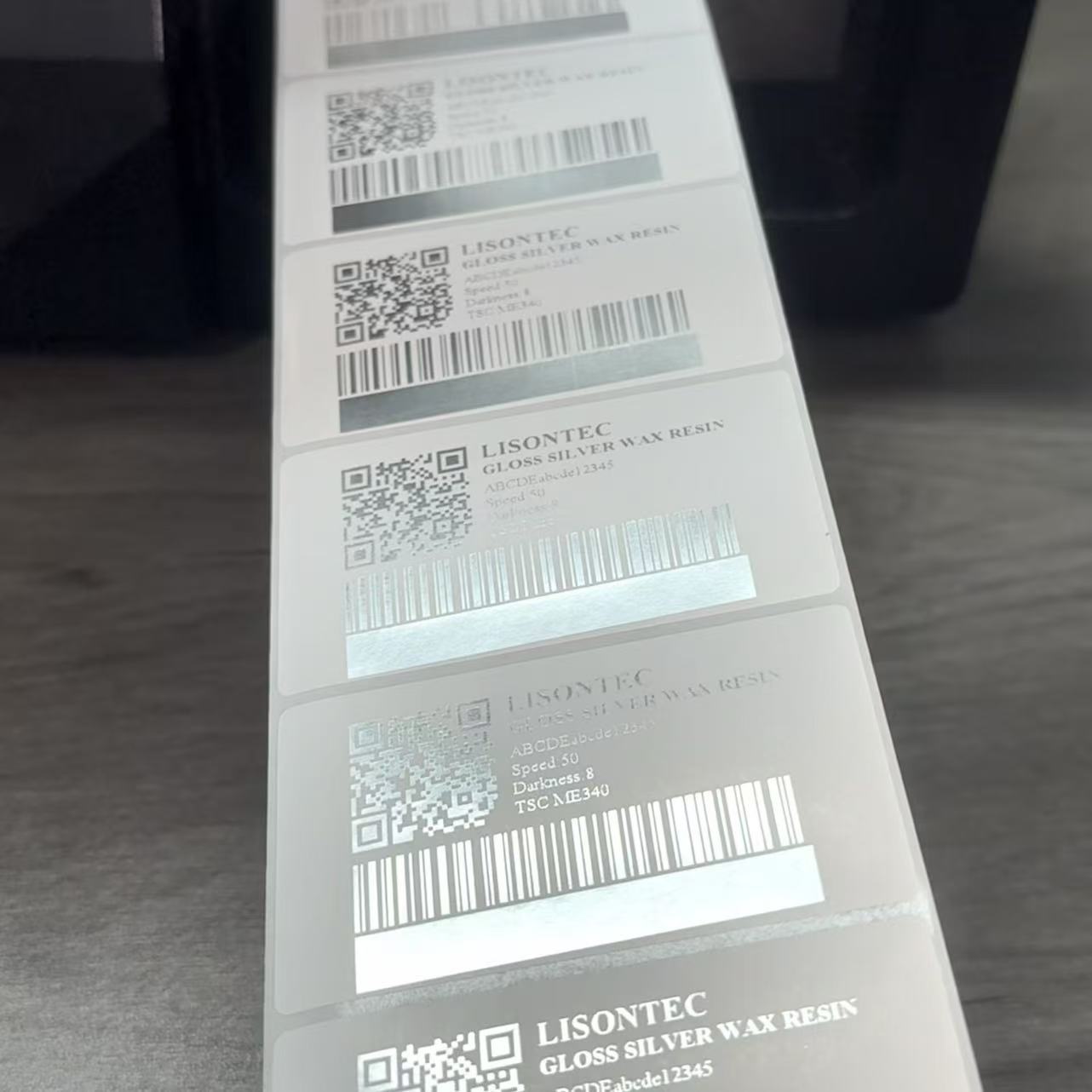 Metallic Silver Resin Ribbon