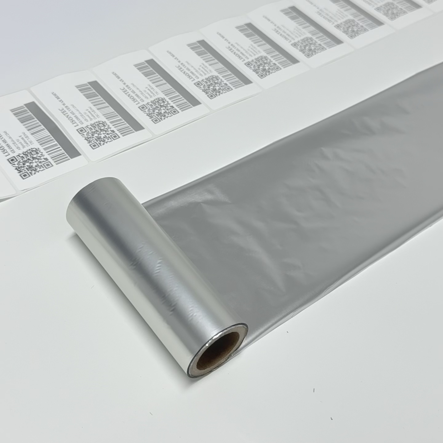 Metallic Silver Resin Ribbon