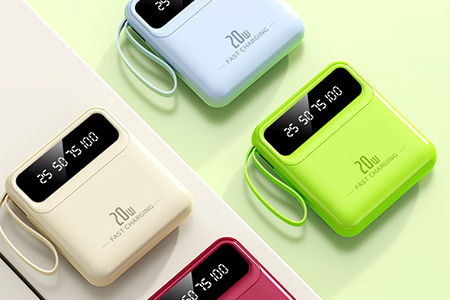 PD22.5W 20W Fast Charging Power Bank Built In Cables
