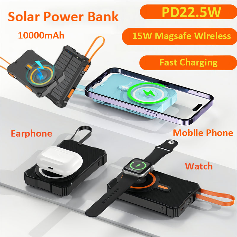 PD22.5W & 15W Magsafe Wireless Fast Charging Solar Power Bank ZL-B158