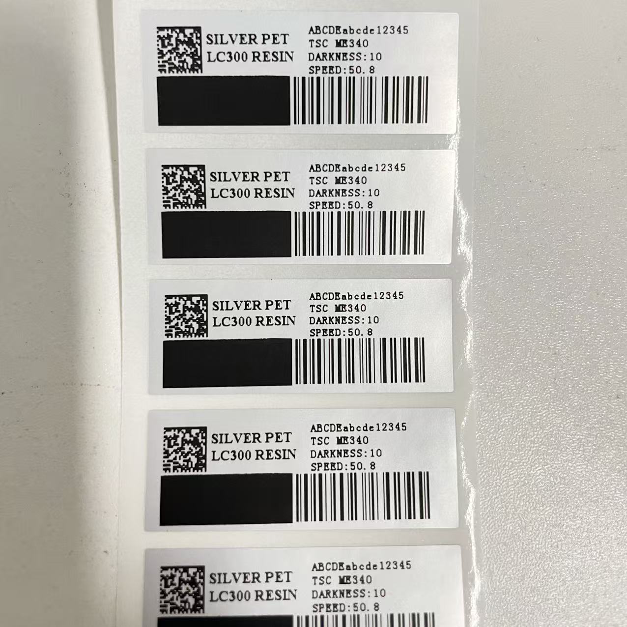 PET White /clear / silver label/holographic film