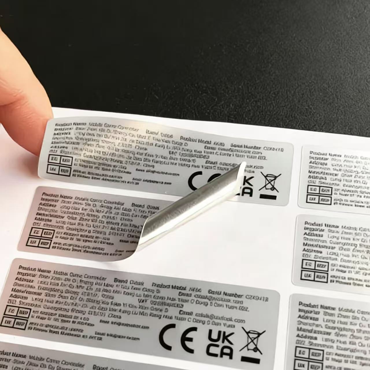PET White /clear / silver label/holographic film