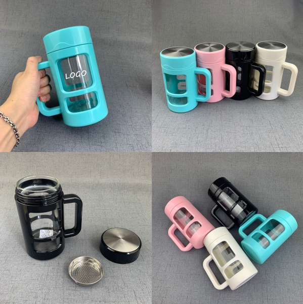 15oz Plastic Glass Handle Mug Filter Cup